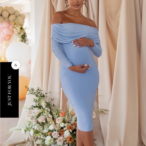 NWT - Powder Blue Maternity Dress - Picture 1 of 5